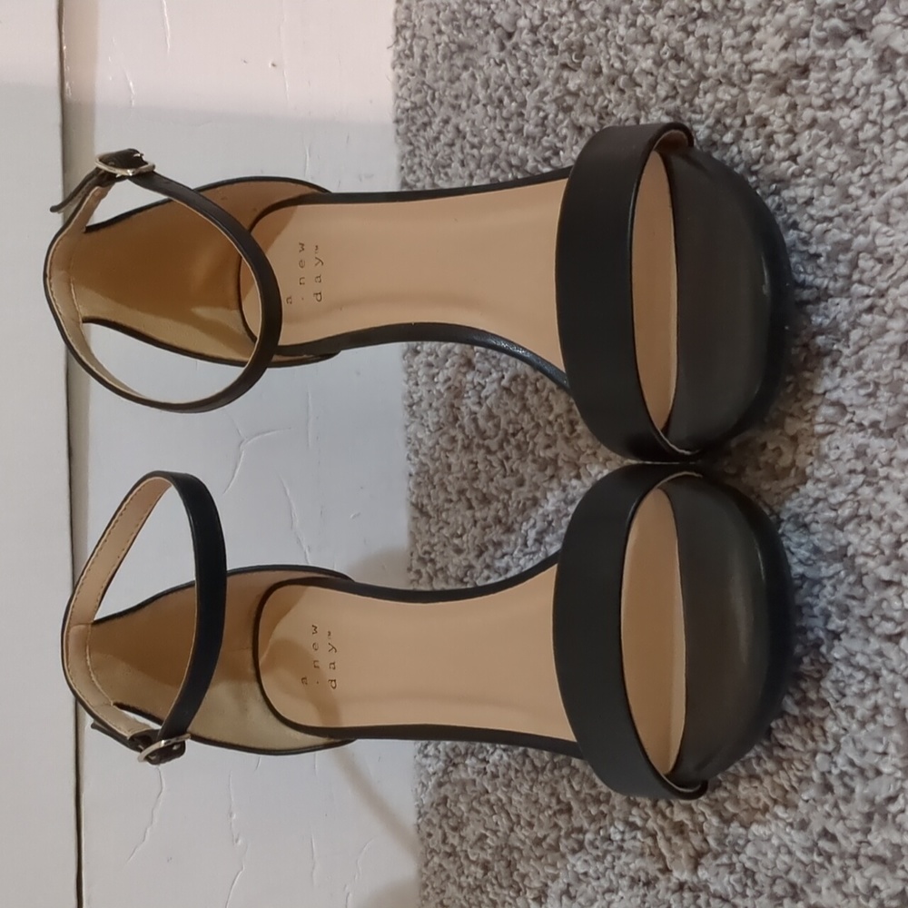 Black strappy heels
